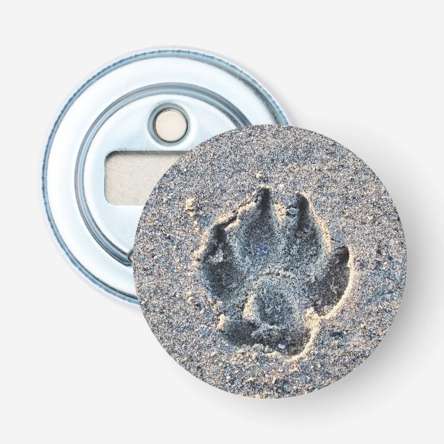 PAWPRINT IN THE SAND    BOTTLE OPENER (Front)