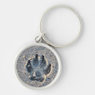 PAWPRINT IN THE SAND    KEYCHAIN