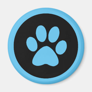 Pawprint Magnet in Blue and Black