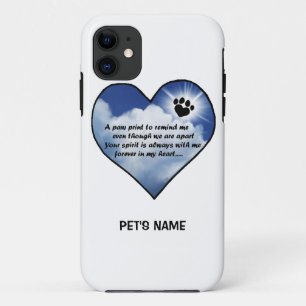Pawprint Memorial Poem iPhone 11 Case