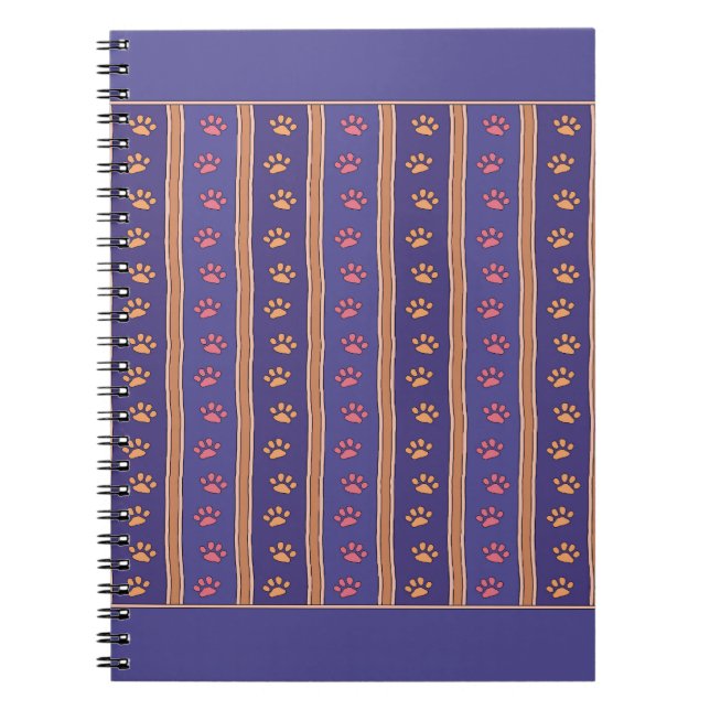 Pawprint Pattern Notebook (Front)