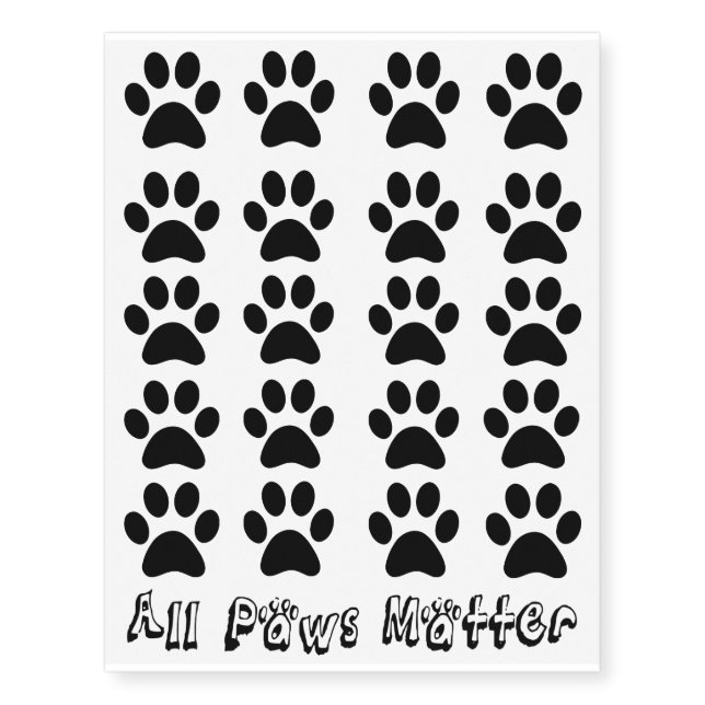 PawPrint Temporary Tattoo (Front)