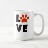 Pawprint Valentine's Day Love Mug