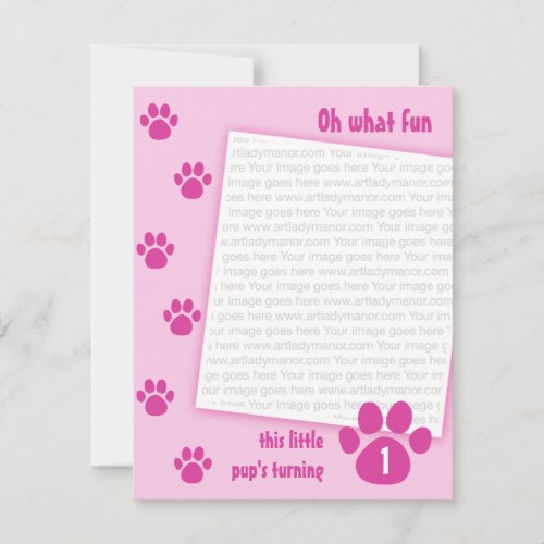 PawprintBlue_0071bc Custom Invitation