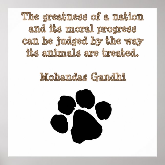 PawPrintGhandi Poster (Front)