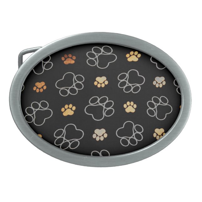 Pawprints Belt Buckle (Front)