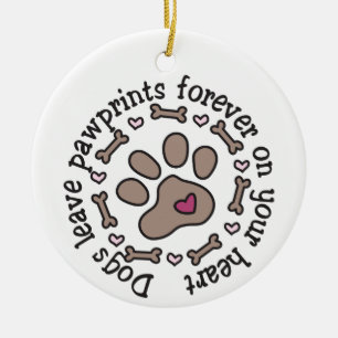 Pawprints Ceramic Ornament