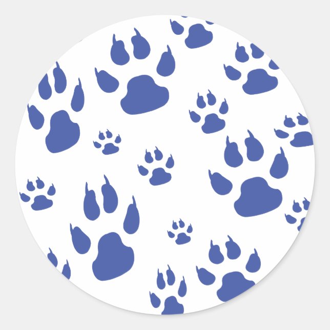 Pawprints Classic Round Sticker (Front)