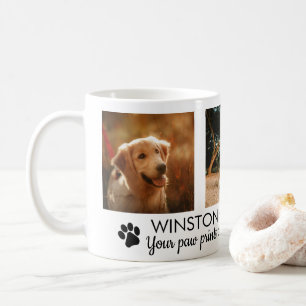 Pawprints Dog Memorial Photo Coffee Mug