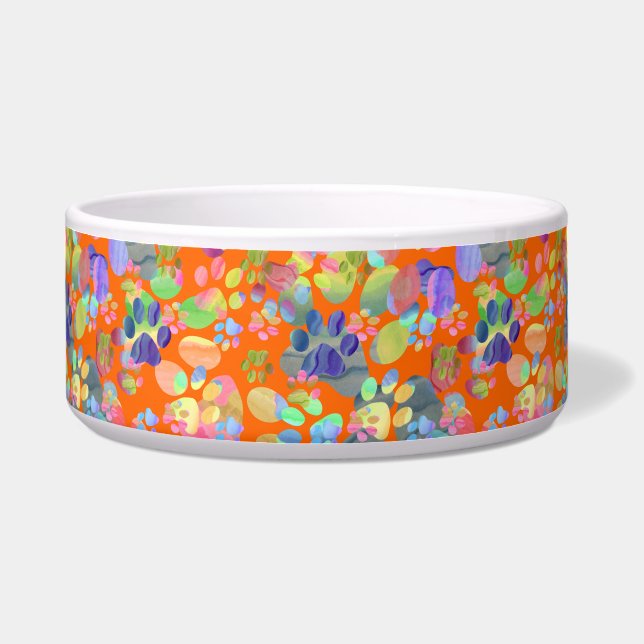 Pawprints Everywhere Bowl (Front)