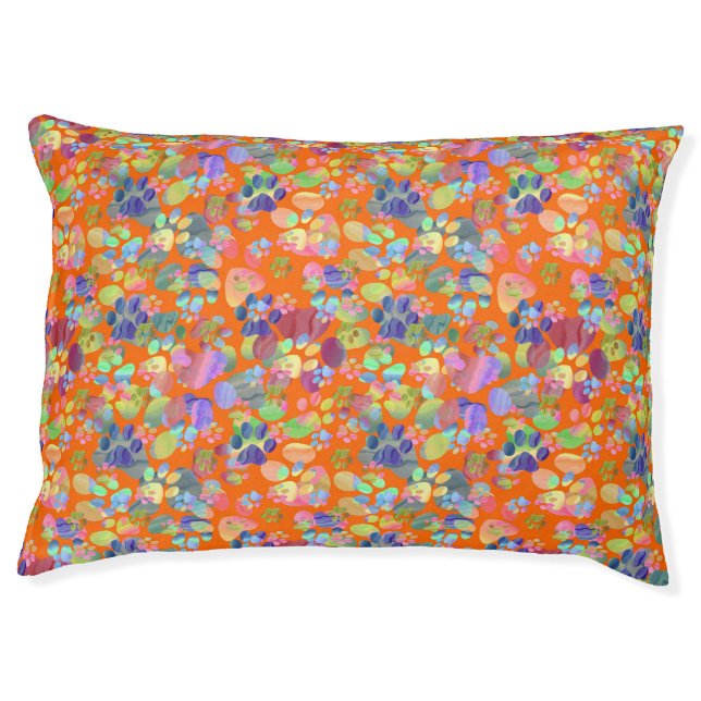 Pawprints Everywhere Pet Bed (Front)