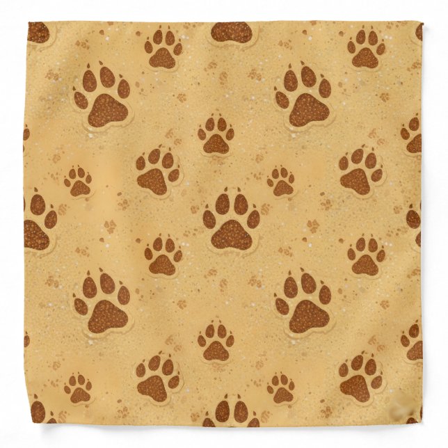 Pawprints in the sand bandana (Front)