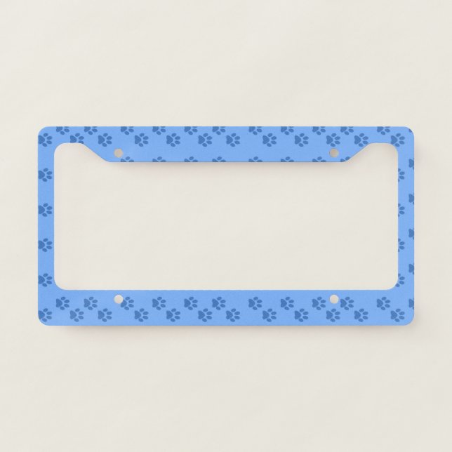 Pawprints License Plate Frame (Front)
