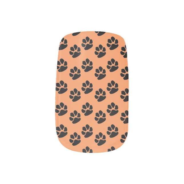 Pawprints Minx Nail Art (Left Thumb)