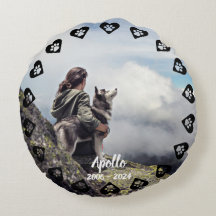 Pawprints of Love Customizable Photo Pet Memorial