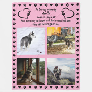 Pawprints of Love Photo Fleece Blanket