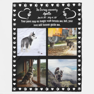 Pawprints of Love Photo Fleece Blanket