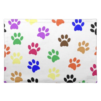 Pawprints Placemat by Everstock at Zazzle