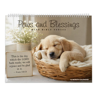 Paws and Blessings Calendar - With Bible Verses