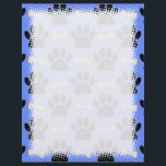 Paws And Bones Pattern Blue Letterhead<br><div class="desc">A pattern made of puppy paws and bones. Custom letterheads for dog lovers. Blue background version.
Cartoon style design. Gift idea.</div>