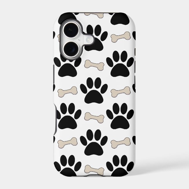 Paws And Bones Pattern Iphone Case (Back)