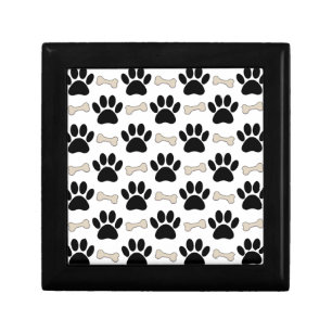 Paws And Bones Pattern Keepsake Box