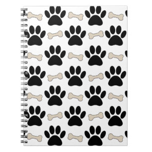 Paws And Bones Pattern Notebook