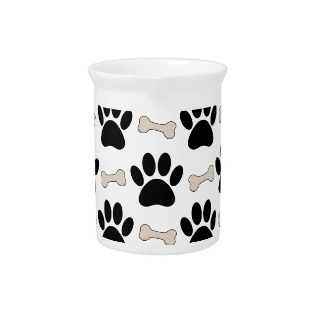Paws And Bones Pattern Pitcher (Front)