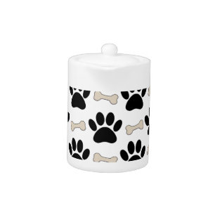 Paws And Bones Pattern Teapot