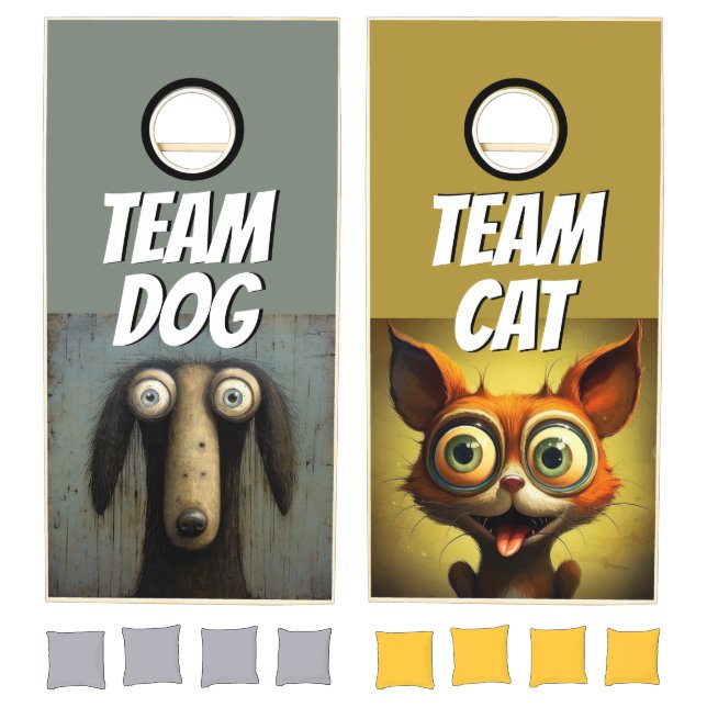 Paws and Claws Cornhole Showdown Set (Cat Vs. Dog) (Set)