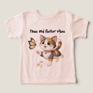 Paws and Flutter Vibes Kids T-Shirt Toddler T-shirt