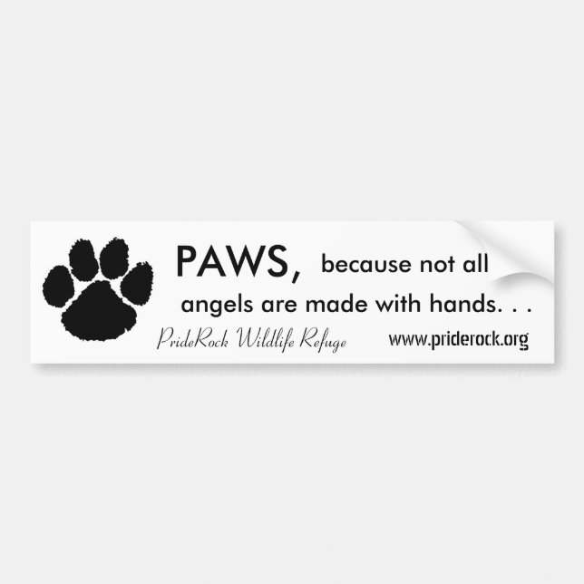 Paws and Hands Bumper Sticker (Front)