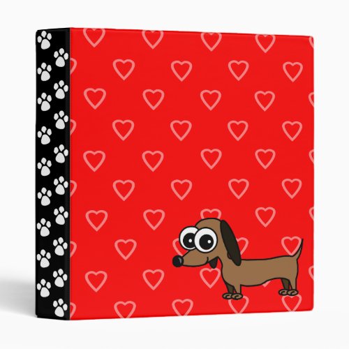 Paws and Hearts Dachshund Binder