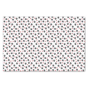 Paws And Hearts Tissue Paper by xgdesignsnyc at Zazzle
