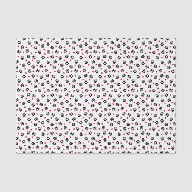 Paws and Hearts Tissue Paper (Front)