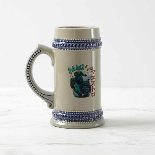 Paws and Play Japanese Kawii Hamster Beer Stein (Left)
