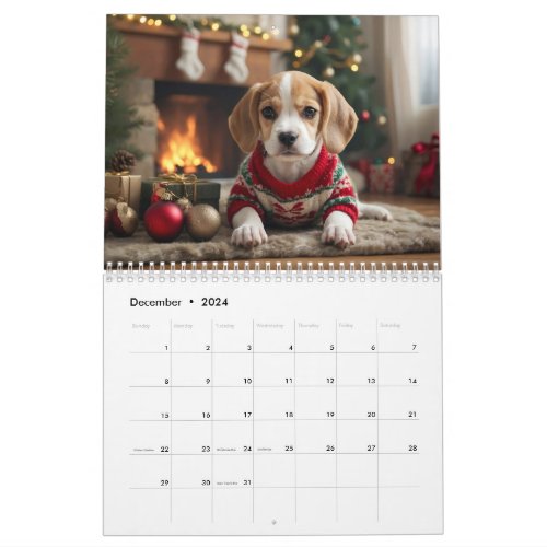Paws and Playfulness 2024 Puppy Calendar
