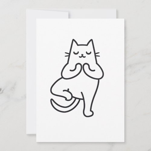 Paws and Poses Feline Flow Yoga cat lover design Invitation