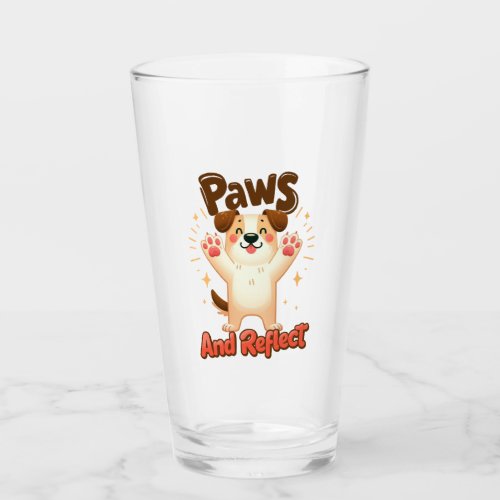 Paws And Reflect Cute Dog Glass