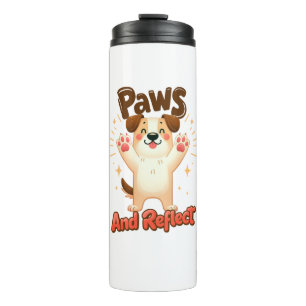 Paws And Reflect Cute Dog Thermal Tumbler