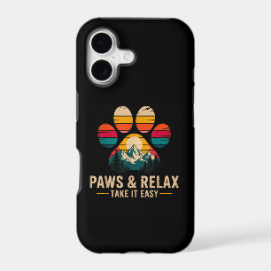 Paws and Relax Take It Easy Vintage Mountains Dog iPhone 17 Case