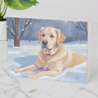 Paws and Snowflakes Wooden Box Sign