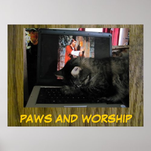 Paws and worship poster