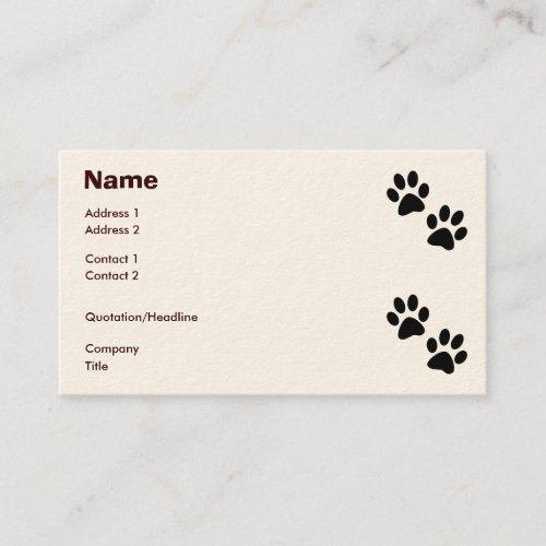 Paws Business Card Templates