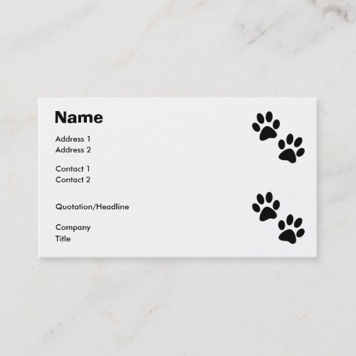 Paws Business Card