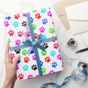 Paws Cat Lover Dog Lover Cat Mom Dog Mom Pet Lover Wrapping Paper