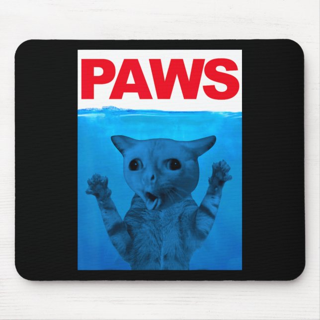 Paws Cat Meme Humor Funny Kitty Lover Funny Cats D Mouse Pad (Front)