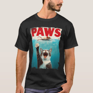 Paws Cat Mouse Parody Cat Shark Chasing Mouse Kitt T-Shirt