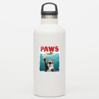 PAWS Cat Mouse Parody Of The Jaws Movie Poster Sticker