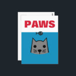 Paws, Cat Postcard<br><div class="desc">Paws, Cat Postcard by The Gift Tree.</div>